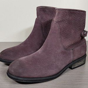 Treasure & Bond Real Buckle Suede Bootie, Purple, Womens Size 5 M